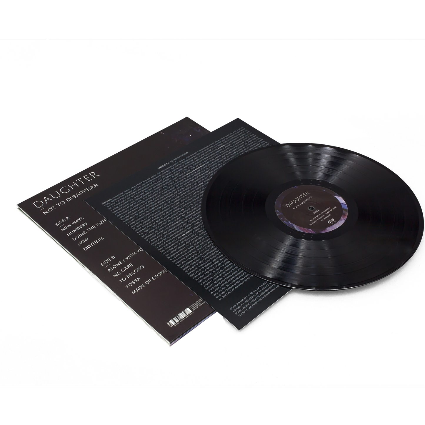 Not To Disappear: 12” Black Vinyl UK